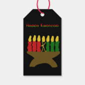 Happy Kwanzaa Kinara Geschenkanhänger (Rückseite)