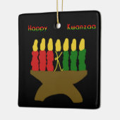 Happy Kwanzaa Kinara Keramikornament (Links)
