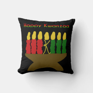 Happy Kwanzaa Kinara Kissen