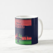 Happy Kwanzaa Kinara Menorah Seven Holiday Kaffeetasse (VorderseiteRechts)
