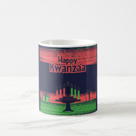 Happy Kwanzaa Kinara Menorah Seven Holiday Kaffeetasse