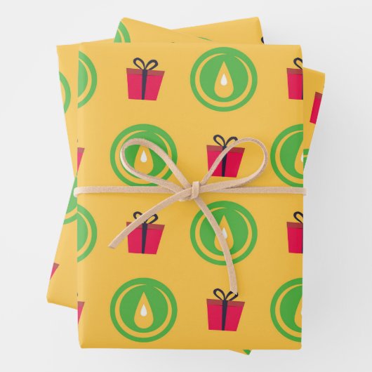 Happy Kwanzaa Kinara Menorah Seven Holiday Pattern Geschenkpapier Set (Beispiel)