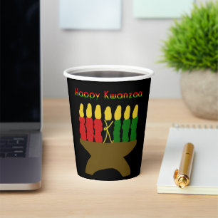 Happy Kwanzaa Kinara Pappbecher