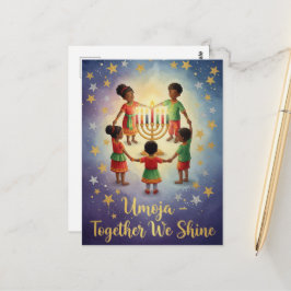 Happy Kwanzaa Kinara Postcard Postkarte