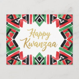 Happy Kwanzaa Kinara Postcard Postkarte
