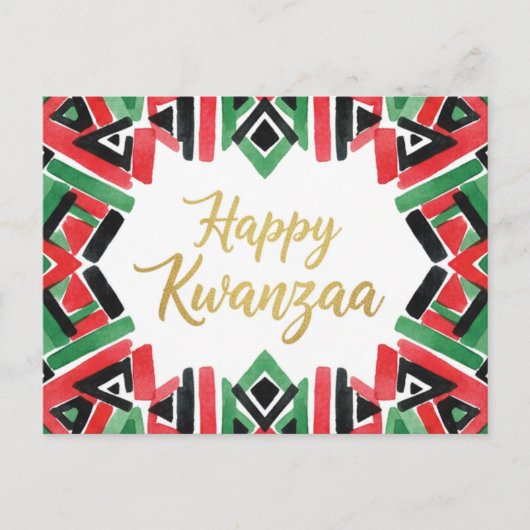 Happy Kwanzaa Kinara Postcard Postkarte (Vorderseite)