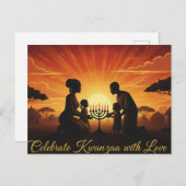 Happy Kwanzaa Kinara Postcard Postkarte (Vorne/Hinten)