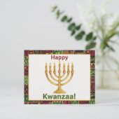 Happy Kwanzaa Kinara Postcard Postkarte (Stehend Vorderseite)