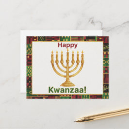 Happy Kwanzaa Kinara Postcard Postkarte