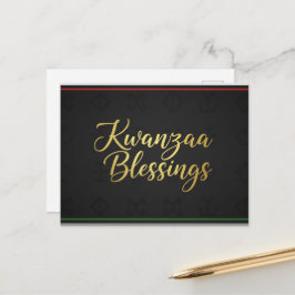 Happy Kwanzaa Kinara Postcard Postkarte