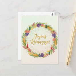 Happy Kwanzaa Kinara Postcard Postkarte
