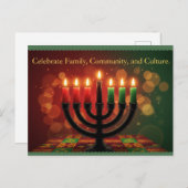 Happy Kwanzaa Kinara Postcard Postkarte (Vorne/Hinten)