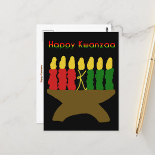Happy Kwanzaa Kinara Postkarte
