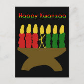 Happy Kwanzaa Kinara Postkarte (Vorderseite)