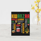 Happy Kwanzaa Kinara Seven Candles Drum African He Karte (Gelbe Blume)