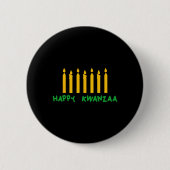 Happy Kwanzaa Kinara Seven Candles Principles of K Button (Vorderseite)