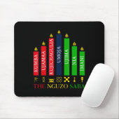 Happy Kwanzaa Kinara Seven Candles Principles of K Mousepad (Mit Mouse)