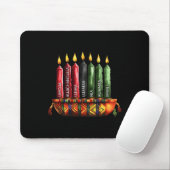 Happy Kwanzaa Kinara Seven Candles Principles of K Mousepad (Mit Mouse)