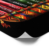 Happy Kwanzaa Kinara Seven Candles Principles of K Poster (Ecke)