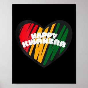 Happy Kwanzaa Kinara-seven Candles Principles of K Poster