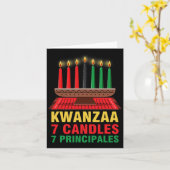 Happy Kwanzaa Kinara Seven Principles Candles Pan Karte (Gelbe Blume)