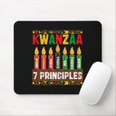 Happy Kwanzaa Kinara Seven Principles Candles Pan Mousepad (Mit Mouse)