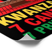 Happy Kwanzaa Kinara Seven Principles Candles Pan Poster (Ecke)