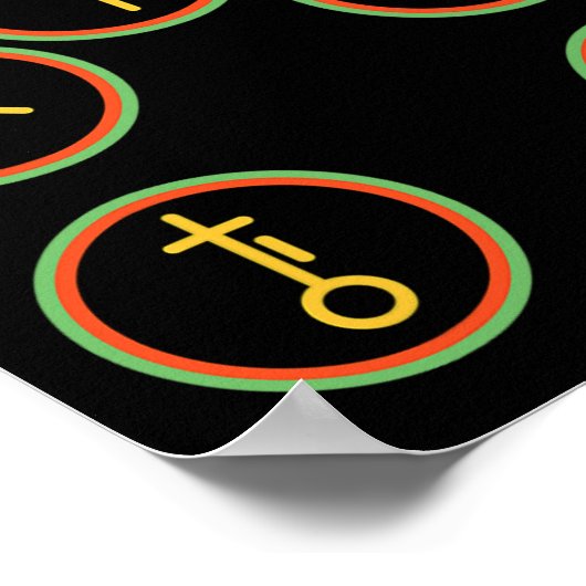 Happy Kwanzaa Kinara-Sieben-Abzeichen Grundsätze d Poster (Ecke)