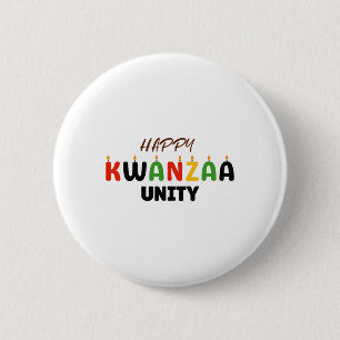 Happy Kwanzaa Kinara-Sieben Prinzipien von Kwanzaa Button