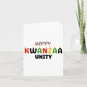 Happy Kwanzaa Kinara-Sieben Prinzipien von Kwanzaa Karte
