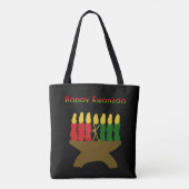 Happy Kwanzaa Kinara Tasche (Rückseite)