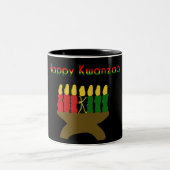 Happy Kwanzaa Kinara Zweifarbige Tasse (Mittel)