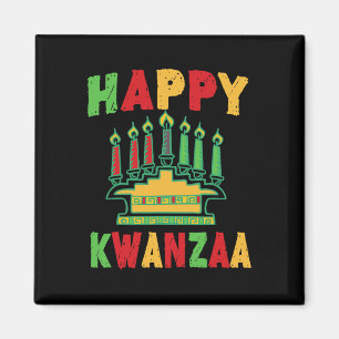 Happy Kwanzaa Kwanzaa Candles Kinara Pan African H Magnet