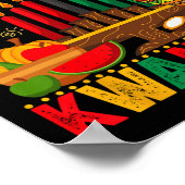 Happy Kwanzaa Men Women Kwanzaa Kinara Candle 7 Pr Poster (Ecke)