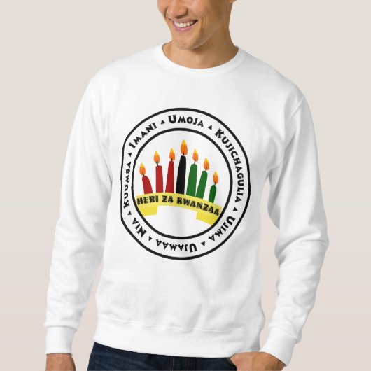 Happy Kwanzaa mit 7 Prinzipien Sweatshirt (Vorderseite)