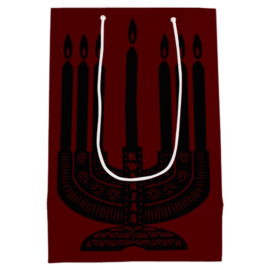 Happy Kwanzaa Mittlere Geschenktüte (Rückseite)