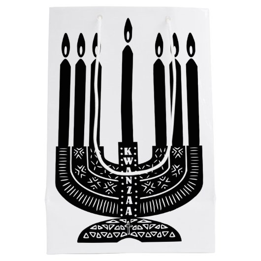 Happy Kwanzaa Mittlere Geschenktüte (Rückseite)