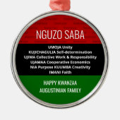 Happy Kwanzaa NGUZO SABA Ornament Aus Metall (Vorne)