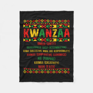 Happy Kwanzaa Pajama Kinara Principles Candles Pan Fleecedecke