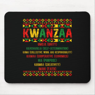 Happy Kwanzaa Pajama Kinara Principles Candles Pan Mousepad