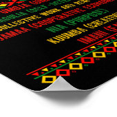 Happy Kwanzaa Pajama Kinara Principles Candles Pan Poster (Ecke)