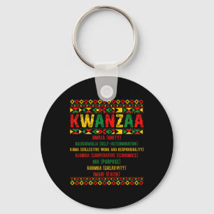 Happy Kwanzaa Pajama Kinara Principles Candles Pan Schlüsselanhänger