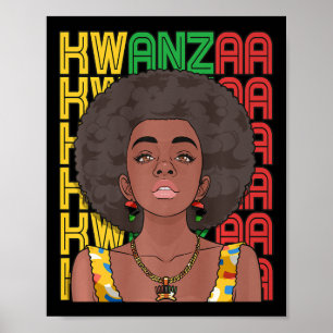Happy Kwanzaa Pan Afrikanischer Stolz Schwarze Fra Poster