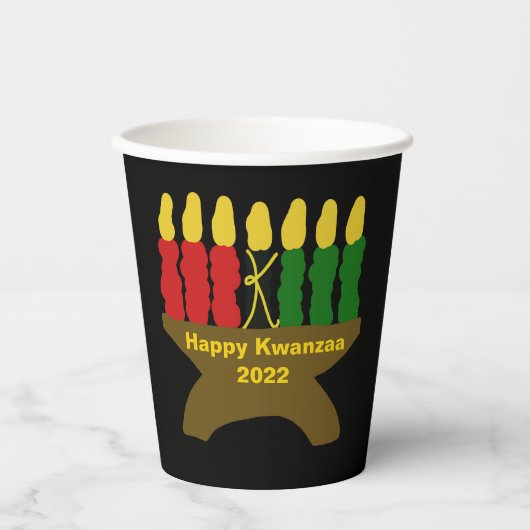 Happy Kwanzaa Pappbecher (Vorderseite)