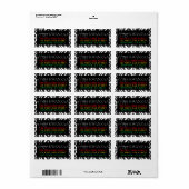 Happy Kwanzaa Pattern | Rücksendeadresse Adressaufkleber (Vorne)