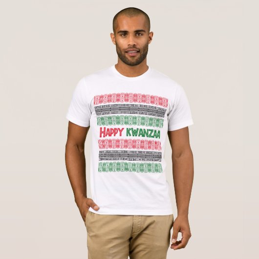 Happy Kwanzaa Patterns T - Shirt (Vorne ganz)