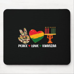 Happy Kwanzaa Peace Liebe Kwanzaa Afroamerikaner Mousepad
