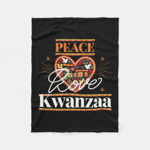 Happy Kwanzaa Peace with Liebe Kwanzaa African Ame Fleecedecke