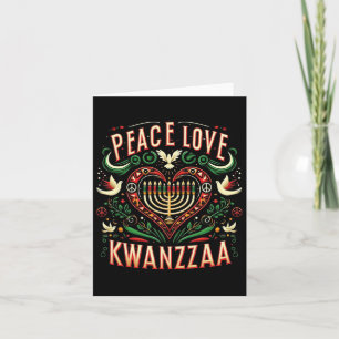Happy Kwanzaa Peace with Liebe Kwanzaa African Ame Karte