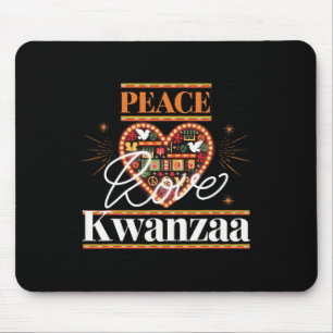 Happy Kwanzaa Peace with Liebe Kwanzaa African Ame Mousepad